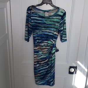 MSK Blue Striped Dress